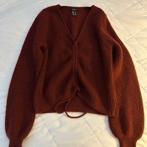 Forever 21 Brick V-Neck Sweater